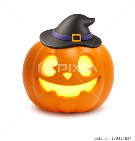 ハロウィン カボチャ イラスト リアル 129323624