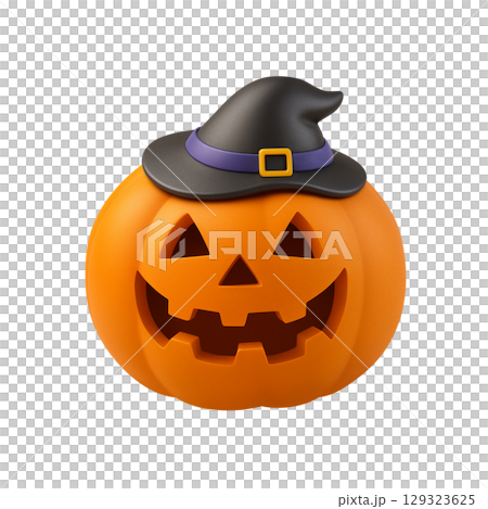 Halloween pumpkin illustration realistic 129323625