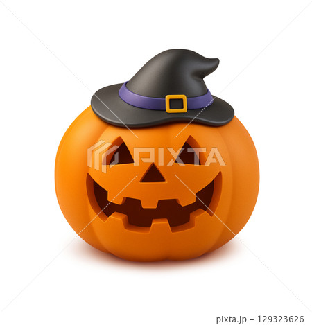 ハロウィン カボチャ イラスト リアル 129323626