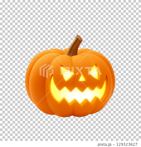 萬聖節南瓜插圖逼真 129323627