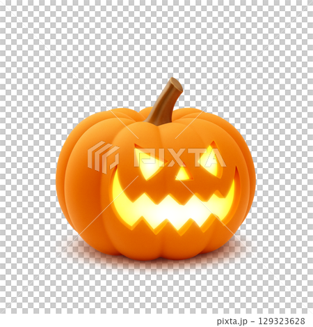 ハロウィン カボチャ イラスト リアル 129323628