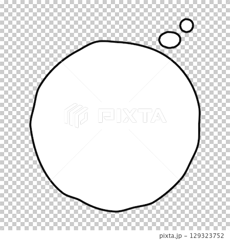 シンプルな吹き出しのイラスト　白背景 129323752