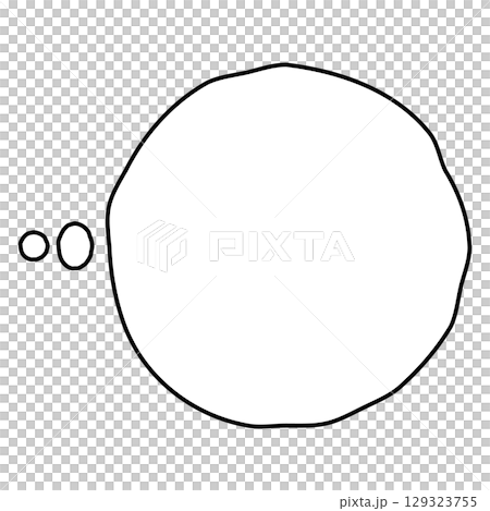 シンプルな吹き出しのイラスト　白背景 129323755