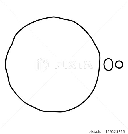 シンプルな吹き出しのイラスト 白背景 シンプルな吹き出しのイラスト 白背景 129323756