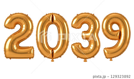 Balloon Number For New Year 129323892