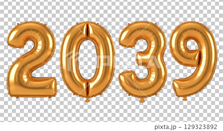Balloon Number For New Year 129323892