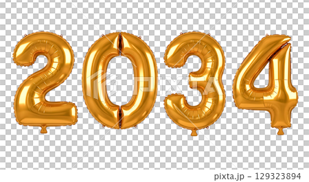 Balloon Number For New Year 129323894