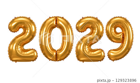 Balloon Number For New Year 129323896