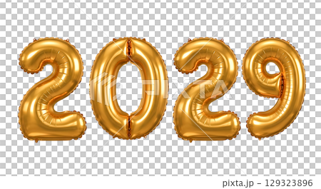 Balloon Number For New Year 129323896