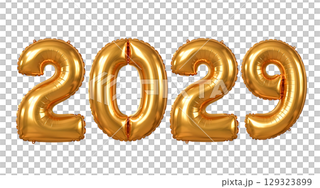 Balloon Number For New Year 129323899