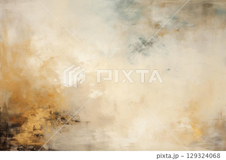 Abstract Beige Landscape Painting. 129324068