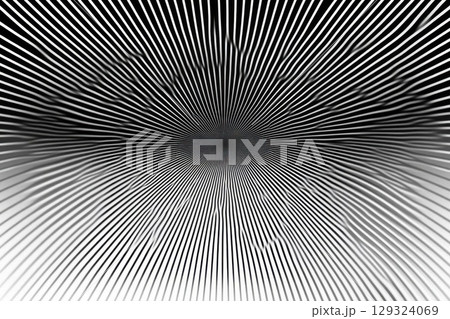 Abstract Black  White Radial Lines. 129324069