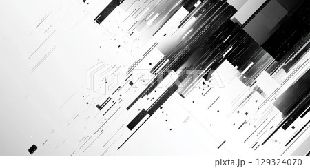 Abstract Black Lines Motion. 129324070