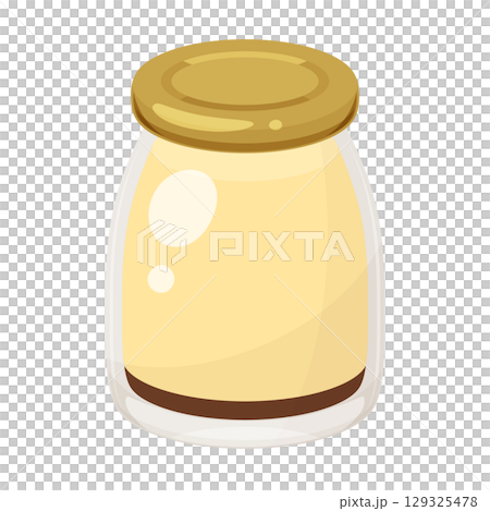 罐蓋裡的布丁插圖 罐蓋裡的布丁插圖 129325478
