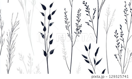 Elegant floral seamless pattern. 129325741