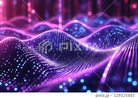 Neon Wave Data Flow. 129325883
