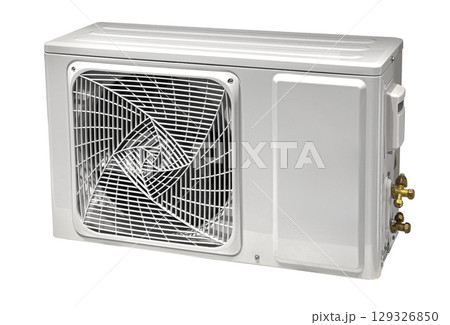 New air conditioner external unit isolated on white background 129326850