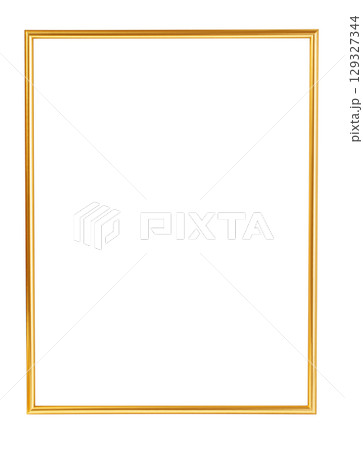 Realistic gold picture frame on transparent background isolating border Realistic gold picture frame on transparent background isolating border 129327344