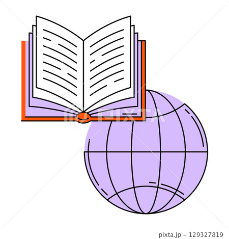 Concept all books of world. Image for education and school. 129327819