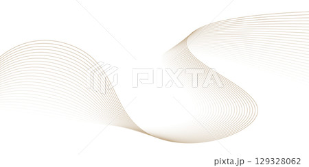 Elegant curved lines flow in gold and white colors. Vector illustration Elegant curved lines flow in gold and white colors. Vector illustration 129328062