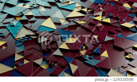 Geometric Harmony: A Vibrant Fusion of Shapes and Colors 129328500