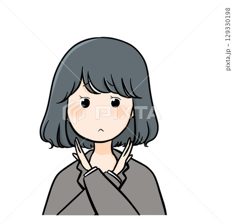 スーツの女性バツダメ 129330198