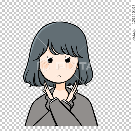 スーツの女性バツダメ 129330198