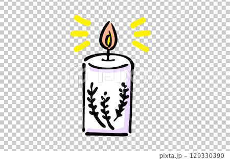 Cute color illustration of a good night's sleep - Aroma candle Cute color illustration of a good night's sleep - Aroma candle 129330390