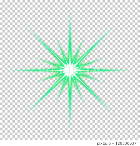 Green light radiation effect (transparent background) 129330637