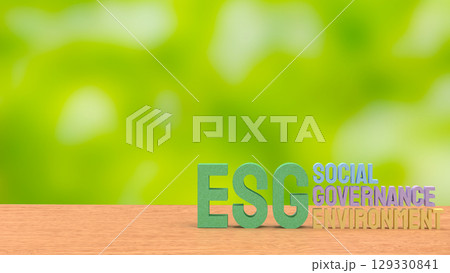 The ESG for ecology or environment concept 3d Rendering. The ESG for ecology or environment concept 3d Rendering. 129330841
