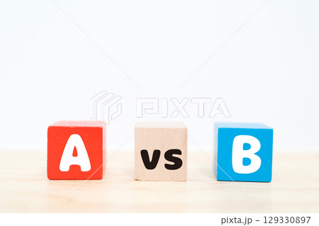 AとBの比較・対立・対決を示すブロックの構成 AとBの比較・対立・対決を示すブロックの構成 129330897