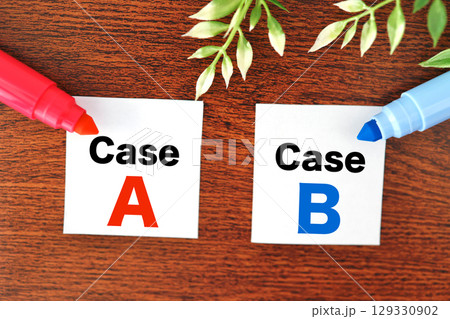 Case AとCase Bの比較と選択を表す写真 Case AとCase Bの比較と選択を表す写真 129330902