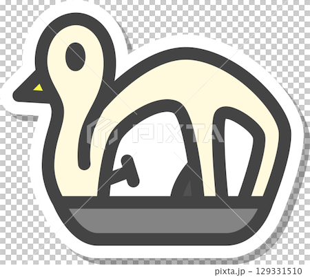 貼紙車輛相關單圖示鴨子船 貼紙車輛相關單圖示鴨子船 129331510