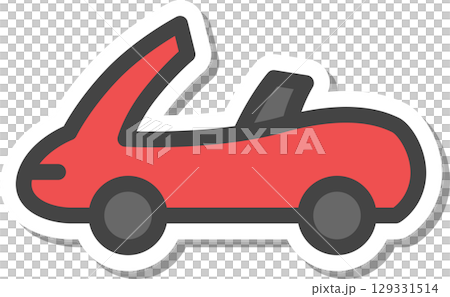 貼紙車輛相關單一圖示:敞篷車 貼紙車輛相關單一圖示:敞篷車 129331514