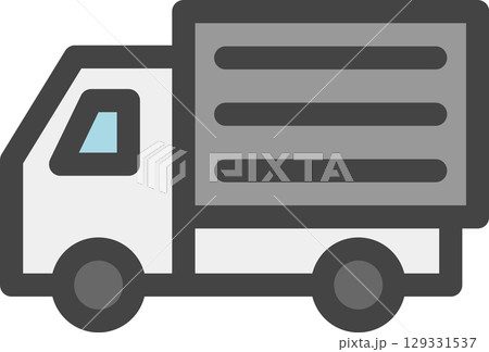 カラー乗り物関連の単品アイコン　トラック 129331537