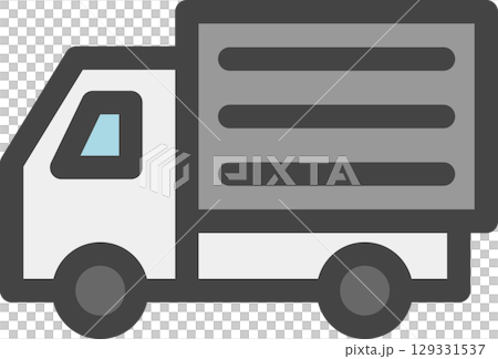 カラー乗り物関連の単品アイコン　トラック 129331537