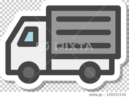 ステッカー乗り物関連の単品アイコン　トラック 129331538