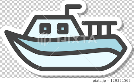 貼紙車輛相關單圖示船 129331565