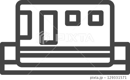 線画乗り物関連の単品アイコン　モノレール 129331571