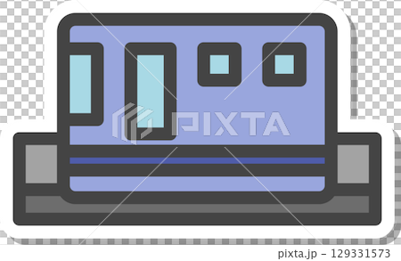 ステッカー乗り物関連の単品アイコン　モノレール 129331573