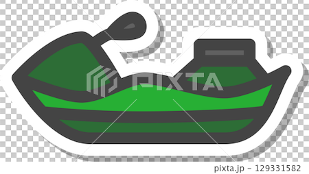 貼紙車輛相關單一圖示競賽船 貼紙車輛相關單一圖示競賽船 129331582