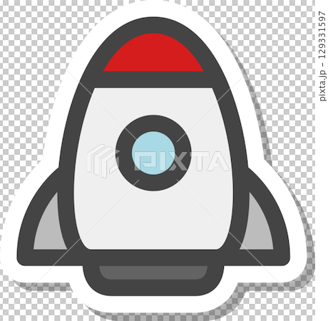 Sticker vehicle-related single icon space rocket Sticker vehicle-related single icon space rocket 129331597