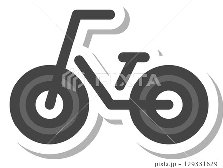 ステッカー乗り物関連の単品アイコン 自転車 ステッカー乗り物関連の単品アイコン 自転車 129331629