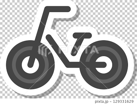 ステッカー乗り物関連の単品アイコン 自転車 ステッカー乗り物関連の単品アイコン 自転車 129331629