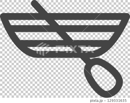 線條畫車輛相關單一圖示：Rowboat 129331635