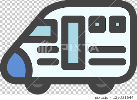 Color vehicle-related single icon: Shinkansen Color vehicle-related single icon: Shinkansen 129331644