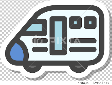 Sticker vehicle-related single icon Shinkansen Sticker vehicle-related single icon Shinkansen 129331645