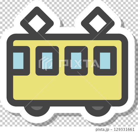 Sticker vehicle-related single icon train Sticker vehicle-related single icon train 129331661