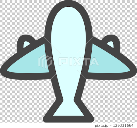 彩色交通工具相關單一圖示：飛機 129331664