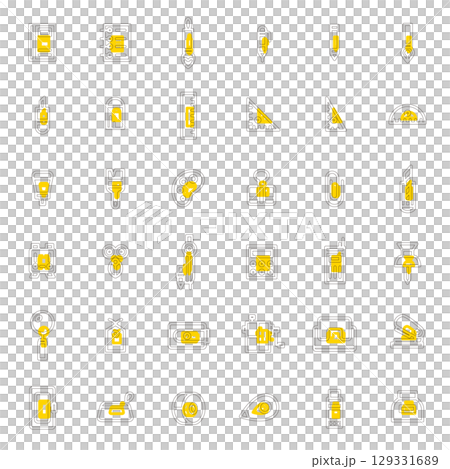 概述學校用品相關圖示集 概述學校用品相關圖示集 129331689